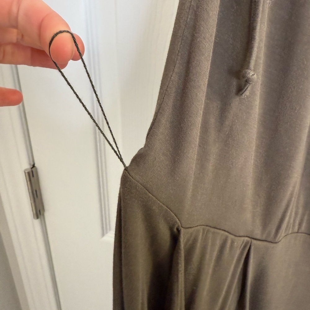 Anthropologie Deep Green Wrap Jumpsuit - Picture 7 of 9